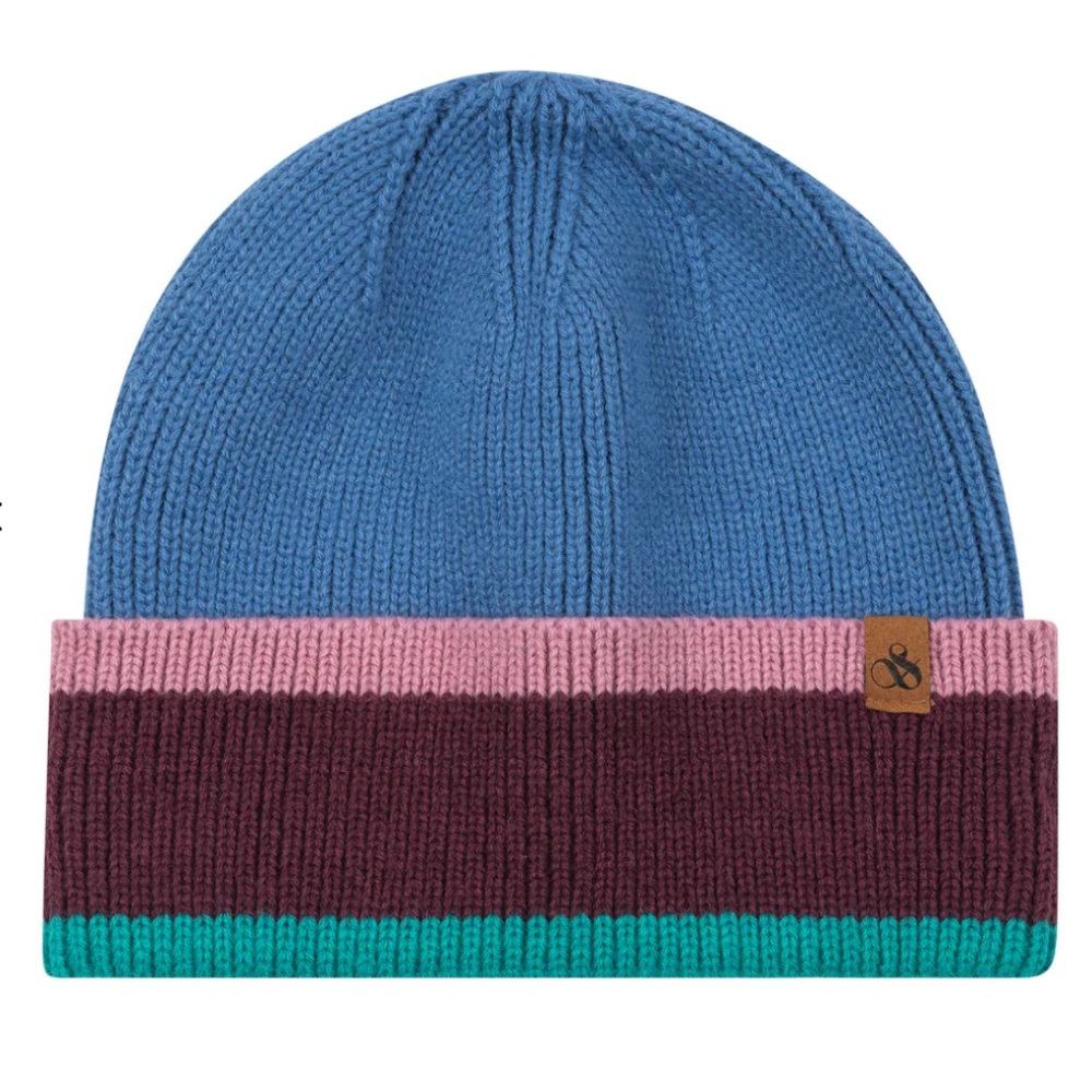 Scotch & Soda Colour Cuff Beanie Wool Blend Unisex Blue